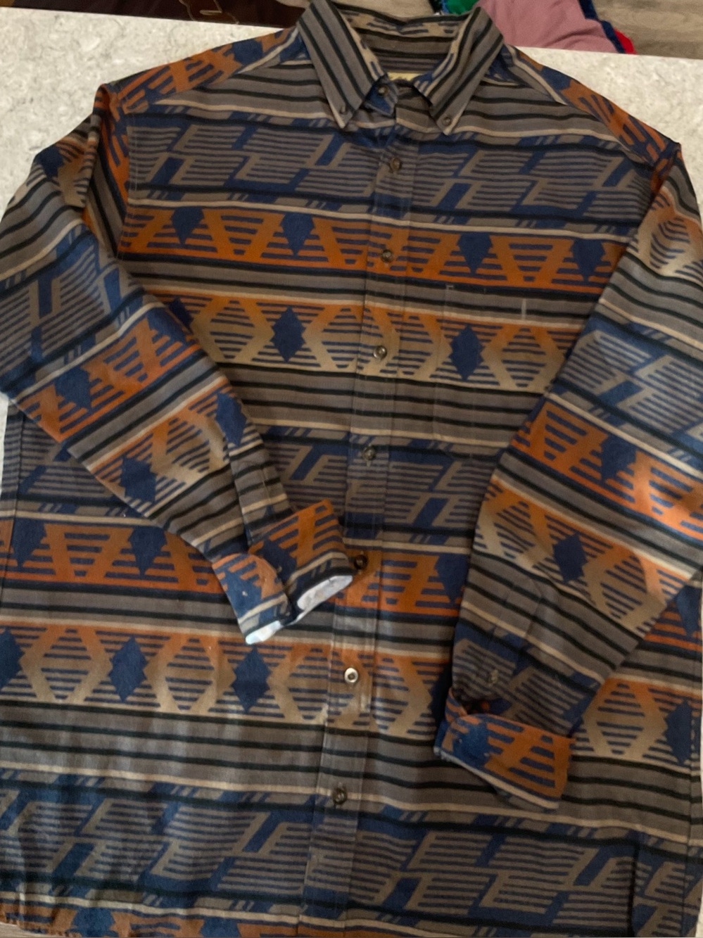 Cabelas Deerskin Soft ChamoisMen's Patterned Button-Up Jacket Coat-Large